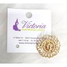 BROCHE MONEDA FLOCADA