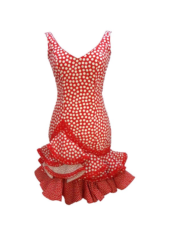 Patrón de vestido flamenco clavel de mujer.